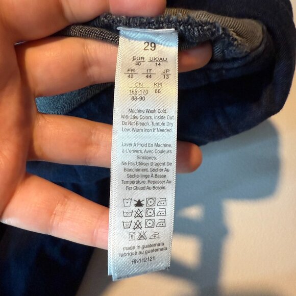 Spanx Women 29 The Signature Straight Jeans Dark Wash Stretch Denim Side Zip - Picture 5 of 11